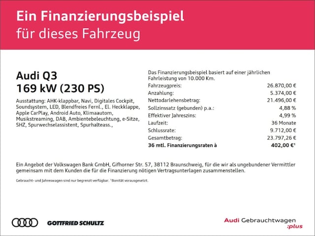 Audi Q3 45 TFSI Quattro S-Tronic