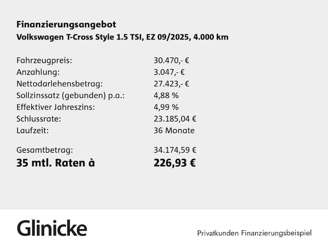 Volkswagen T-Cross 1.5 TSI ACT DSG Style