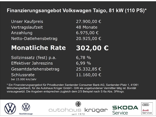 Volkswagen Taigo DSG Move