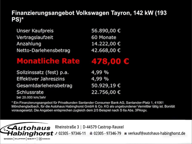 Volkswagen Tayron 2.0 TDI 4Motion R-Line