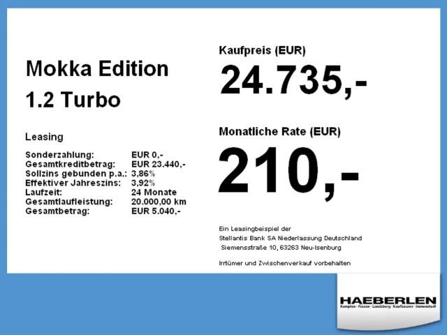 Opel Mokka 1.2 Turbo Edition Turbo