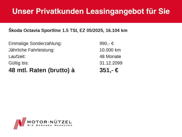 Skoda Octavia 1.5 TSI Combi Sportline