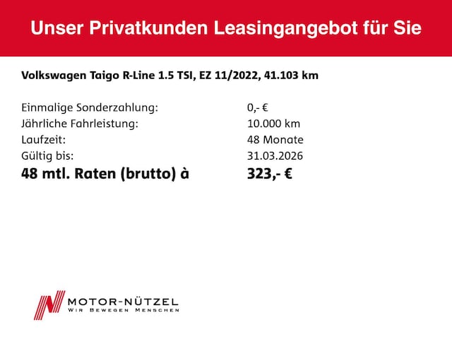 Volkswagen Taigo 1.5 TSI DSG R-Line