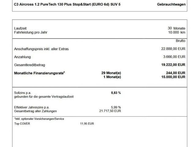 Citroën C3 Aircross Plus PureTech