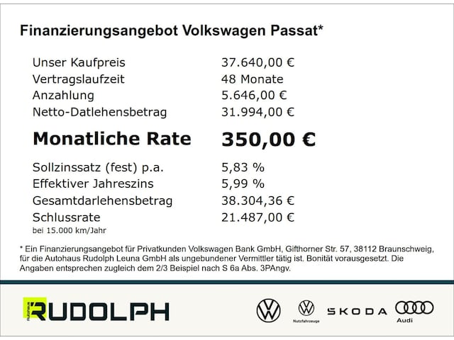 Volkswagen Passat 1.5 eTSI Business DSG