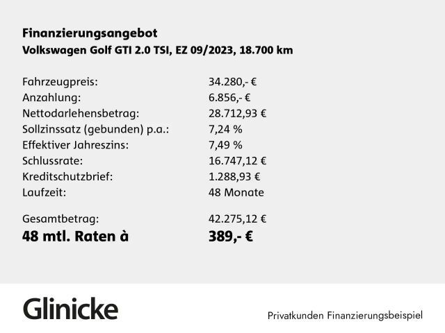 Volkswagen Golf 2.0 TSI DSG GTI Golf VIII