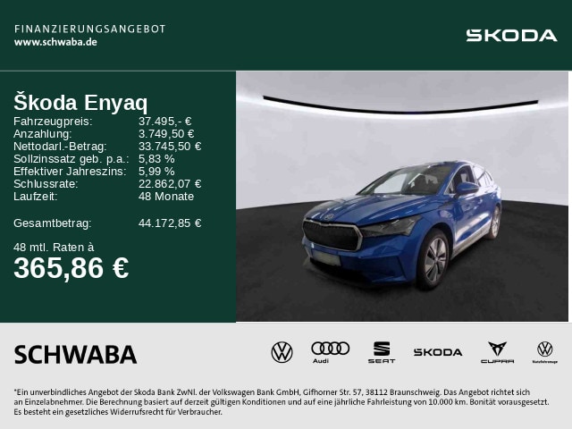 Skoda Enyaq Enyaq 80x iV *Wärmep.*DCC*PANO*LED*AHK*ACC*19"*