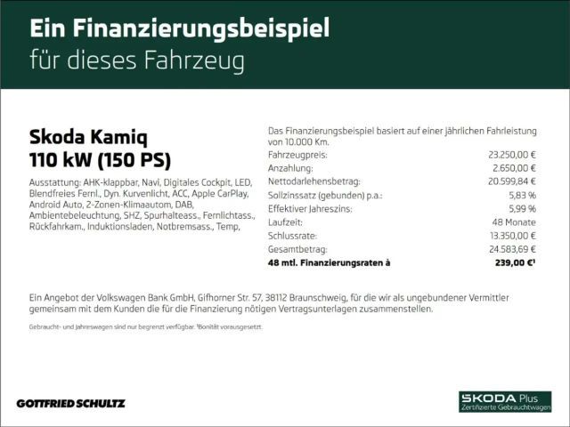 Skoda Kamiq SCOUTLINE TSI DSG AHK SITZHEIZUNG EINPARKHILFE NAV