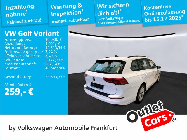 Volkswagen Golf 1.0 TSI Golf VIII Life Variant