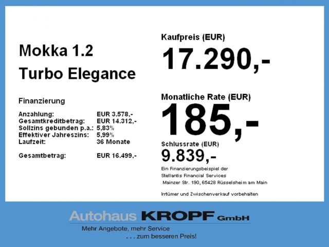 Opel Mokka 1.2 Turbo Elegance Turbo