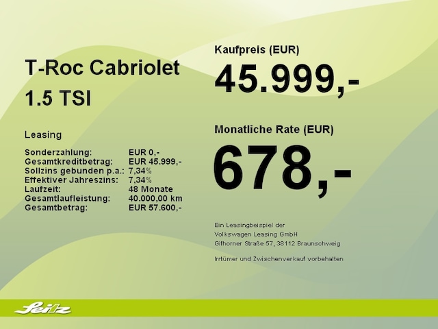 Volkswagen T-Roc 1.5 TSI Cabriolet