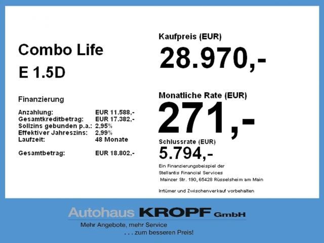 Opel Combo 1.5 CDTI Life