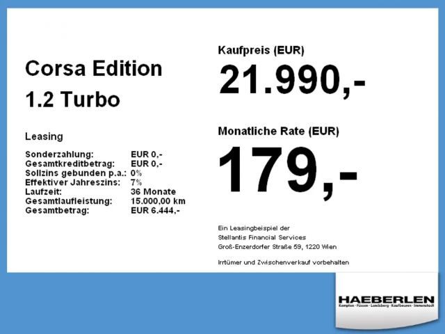 Opel Corsa 1.2 Turbo Edition Turbo