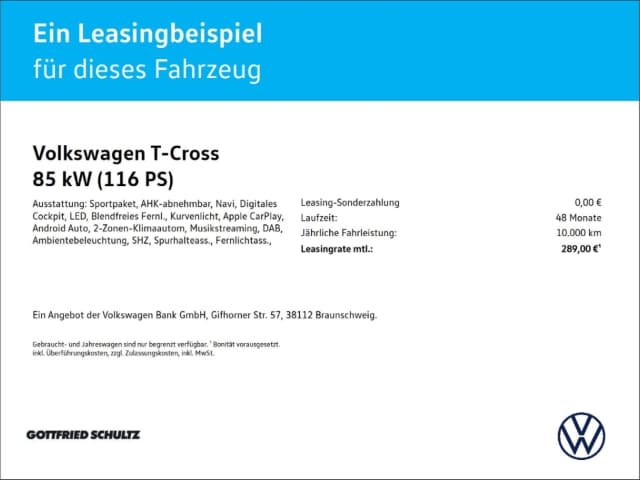 Volkswagen T-Cross 1.0 TSI DSG R-Line