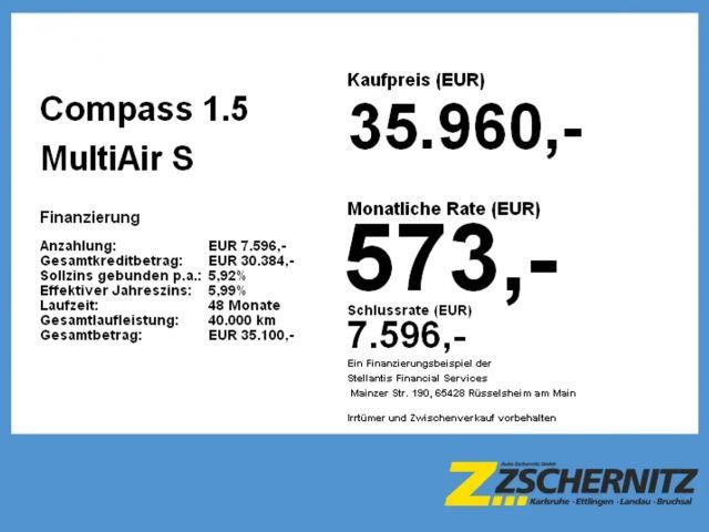 Jeep Compass 1.5 MultiAir S FWD ACC, LED, Navi, Pano