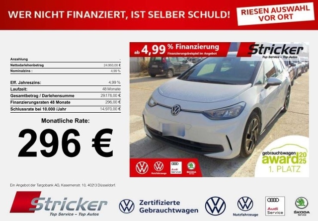 Volkswagen ID.3 150 kW 58 KWh Performance