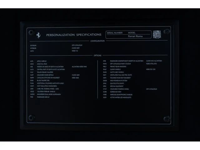 Ferrari Roma >NERO STELLATO*FERRARI APPROVED<