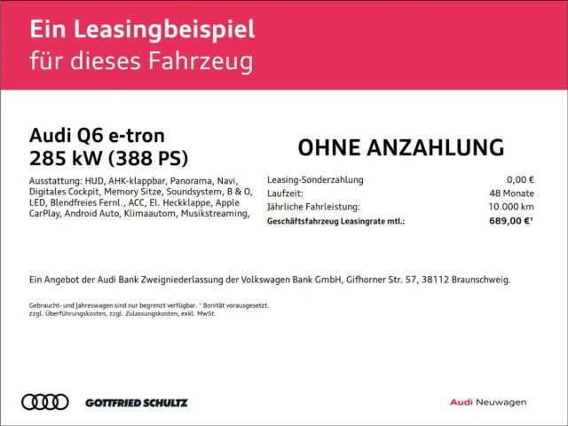 Audi Q6 e-tron Quattro Sportback