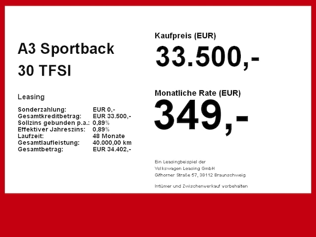 Audi A3 30 TFSI S-Tronic Sportback
