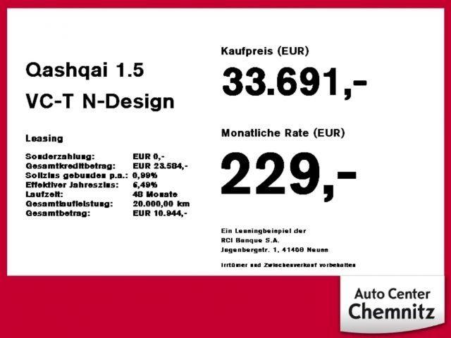 Nissan Qashqai 1.5 VC-T N-Design e-Power ACC+Alcantara