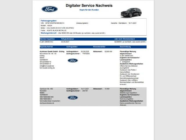 Ford Kuga Plug in Hybrid Titanium