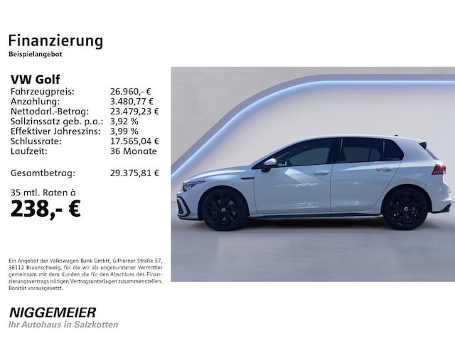 Volkswagen Golf 2.0 TSI GTI Golf VIII