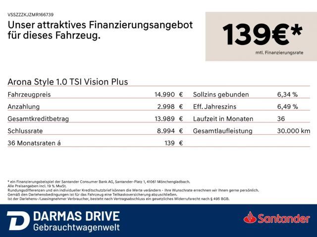 Seat Arona 1.0 TSI Plus Style