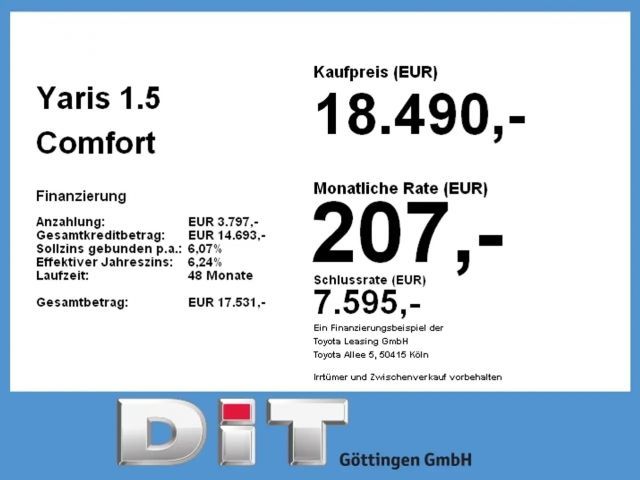 Toyota Yaris Comfort