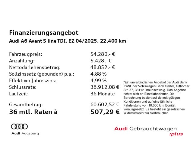 Audi A6 45 TDI Avant Quattro S-Line S-Tronic