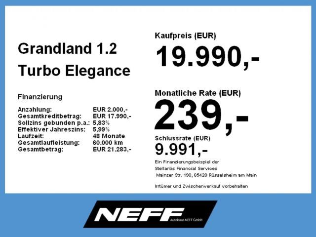 Opel Grandland X 1.2 Turbo Elegance Turbo