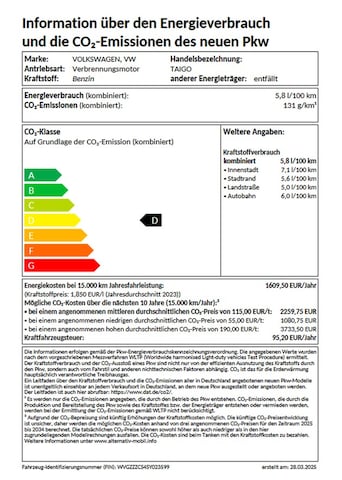 Volkswagen Taigo 1.0 TSI