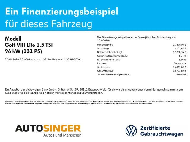 Volkswagen Golf 1.5 TSI Golf VIII Life
