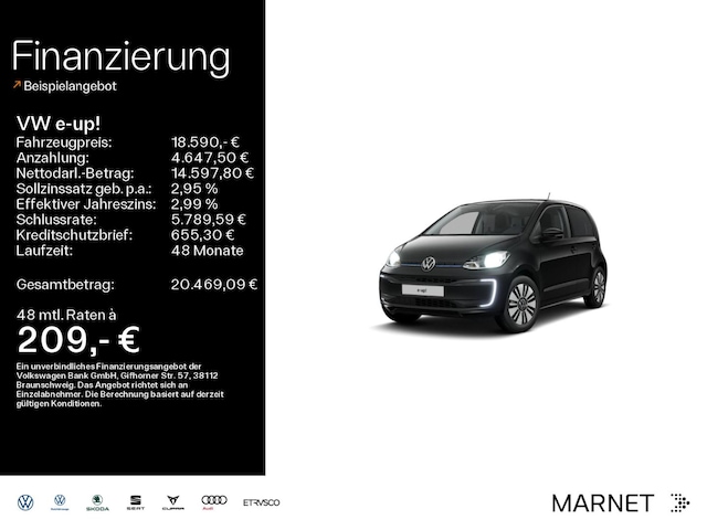 Volkswagen e-up! e-up! 32.3 kWh Edition SHZ*RFK*KLIMA*DAB*ABS*RS