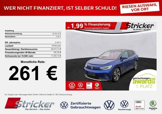 Volkswagen ID.4 261,-ohne Anzahlung AHK Pano Wärmepumpe
