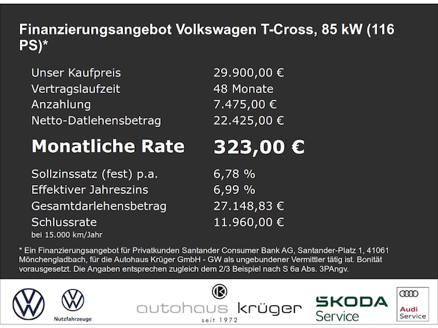 Volkswagen T-Cross 1.0 TSI DSG Life