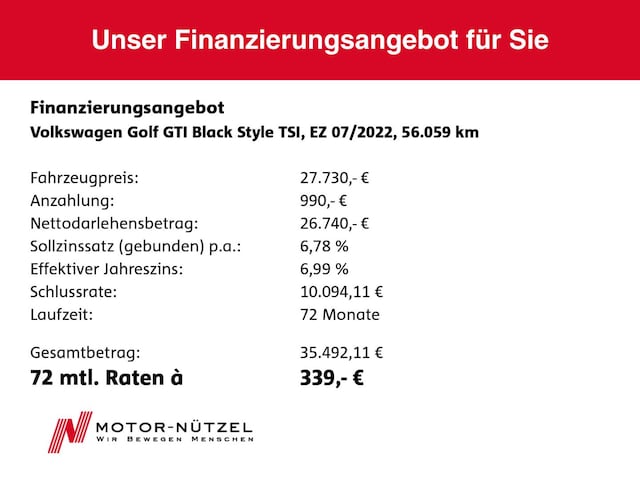Volkswagen Golf DSG GTI Golf VIII Style