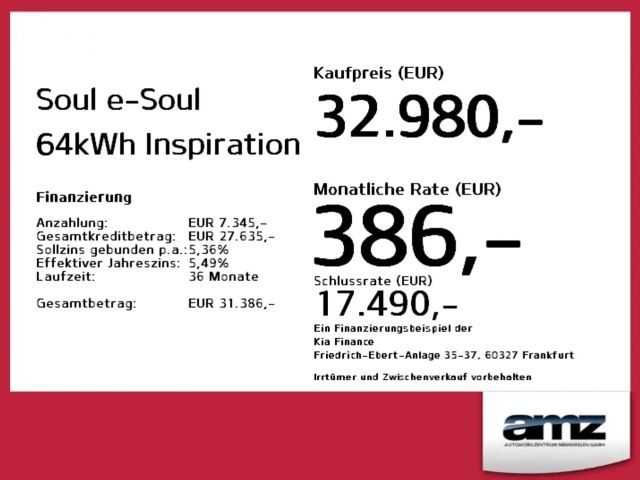Kia Soul e- 64kWh Inspiration Voll*Glasdach*4xSHZ