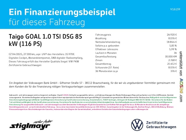 Volkswagen Taigo 1.0 TSI DSG IQ.Drive