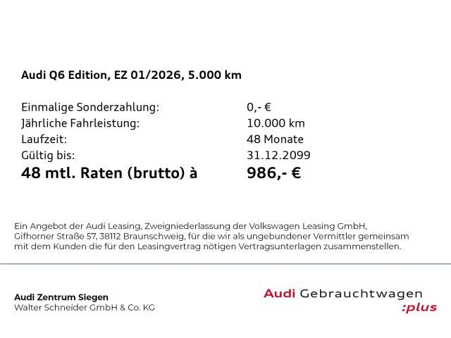 Audi Q6 e-tron Edition Quattro Sportback