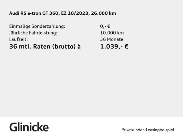 Audi RS e-tron GT Laser HuD 360° Kamera B&O Pano