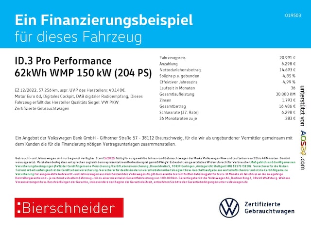 Volkswagen ID.3 Performance Pro