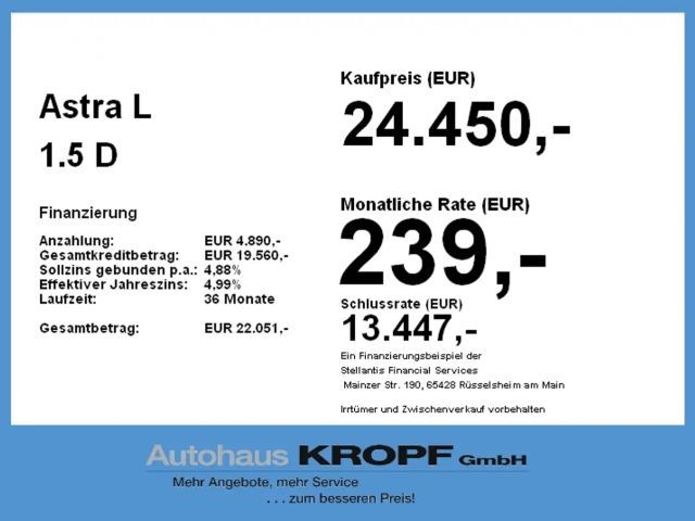 Opel Astra 1.5 CDTI 1.5 Turbo Edition