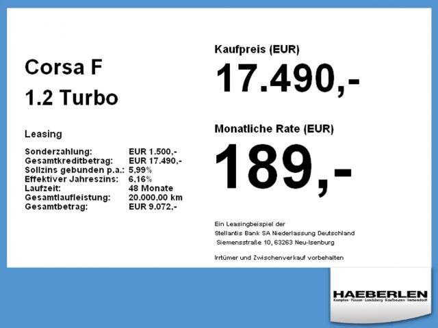 Opel Corsa 1.2 Turbo Edition Turbo