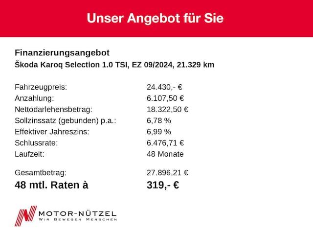 Skoda Karoq 1.0 TSI Selection