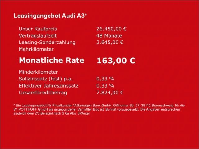 Audi A3 30 TDI Sedan Sportback