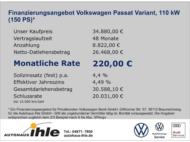 Volkswagen Passat Business DSG