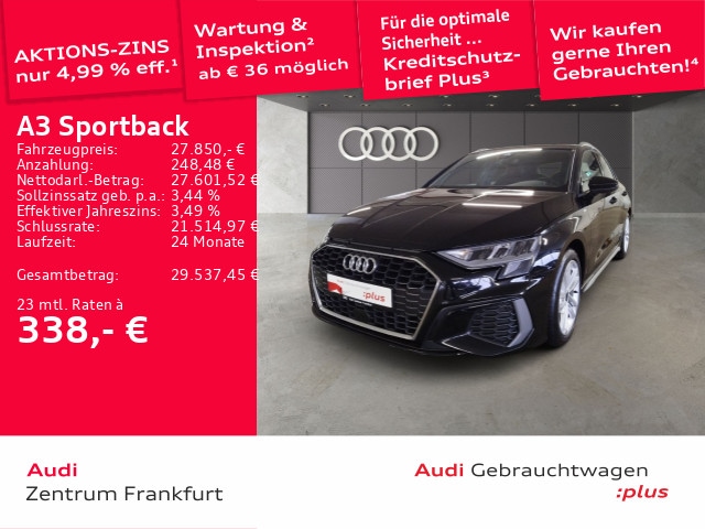 Audi A3 35 TDI S-Line S-Tronic Sportback