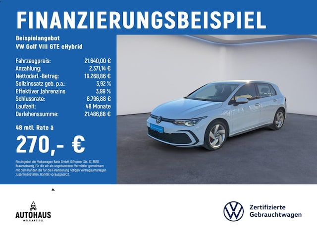 Volkswagen Golf GTE Golf VIII eHybrid