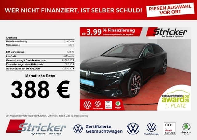 Volkswagen ID.7 210/77 388,-ohne Anzahlung ACC H&K Travel Kamera
