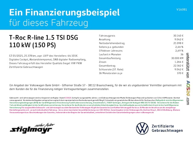 Volkswagen T-Roc 1.5 TSI DSG R-Line